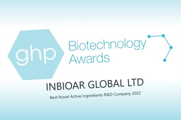 INBIOAR: Best Novel Active Ingredients R&D Company 2022. Global Health & Pharma Magazine (GHP)