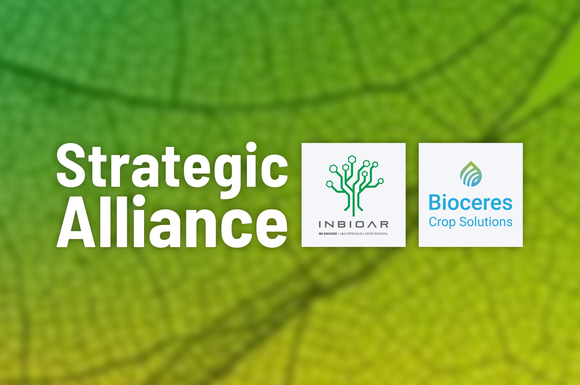Bioceres Crop Solutions and INBIOAR sign an important strategic alliance.